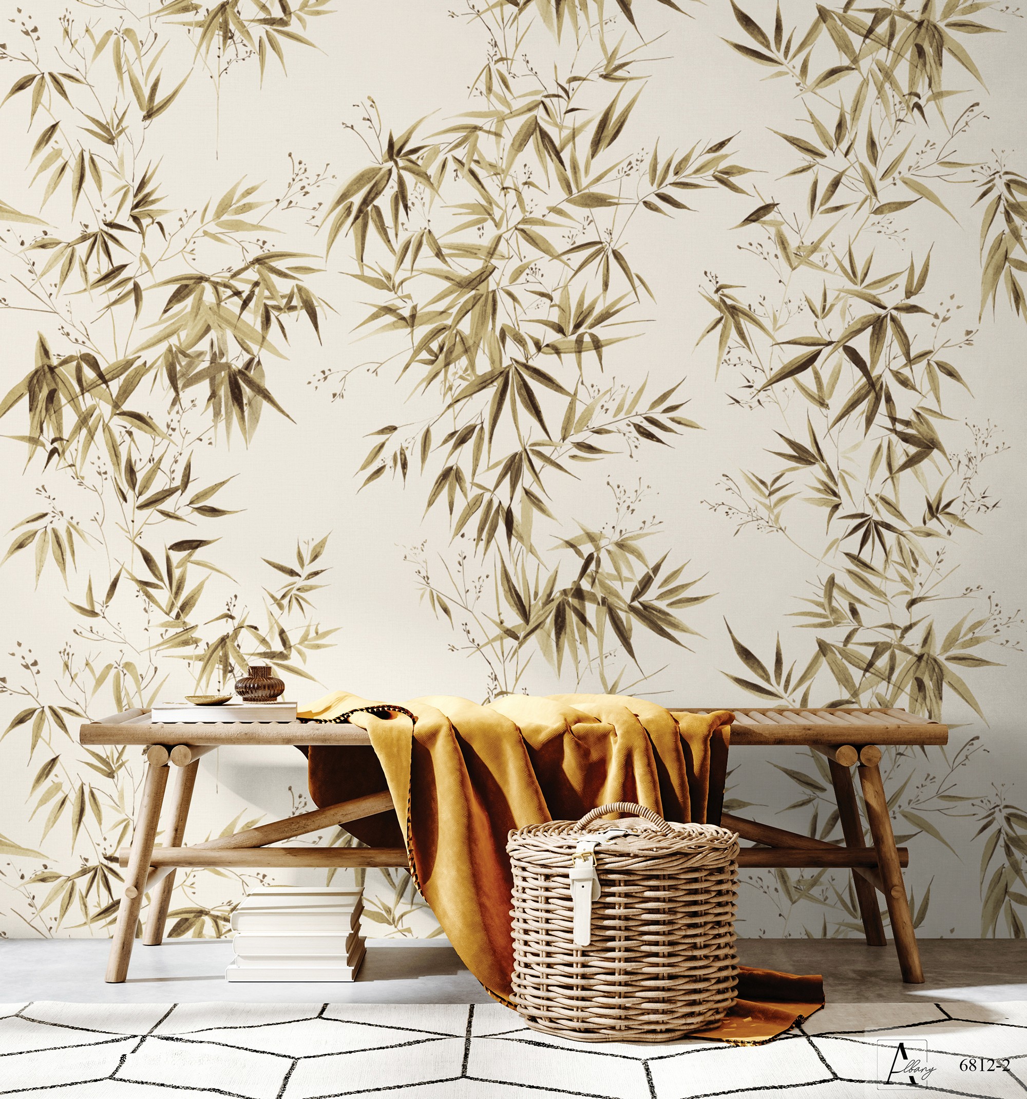 Giấy dán tường lá tre Albany 6812-2 